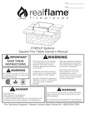 RealFlame Sedona C11811LP Owner's Manual