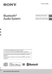 Sony MEX-N4050BT Operating Instructions Manual