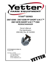 Yetter TITAN SHORT U.N.T. CNH 2967-097B Owner's Manual