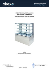 STODDART airex AXA.FDFSSQ.09 Specification, Installation And Operation Manual