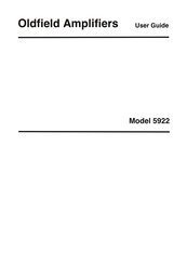 Oldfield 5922 User Manual