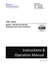 BABBITT LTM-350 Instruction & Operation Manual