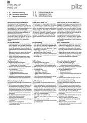 Pilz PNOZ s11 Operating Instructions Manual