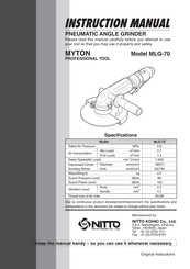 Nitto Kohki MYTON MLG-70 Instruction Manual