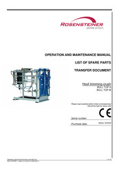 Rosensteiner BULL TOP M Operation And Maintenance Manual