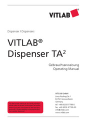 Vitlab TA2 Operating Manual