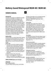 Samlexpower BGW-60 Owner's Manual