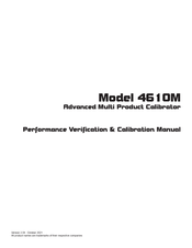 Transmille 4610M Calibration Manual
