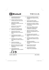 EINHELL TP-MX 18-2 Li BL Original Operating Instructions