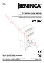 Beninca RI.6K Operating Instructions And Spare Parts Catalogue