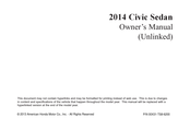 Honda Civic Sedan 2014 Owner's Manual