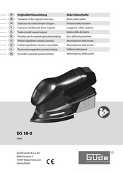 GÜDE DS 18-0 Translation Of The Original Instructions