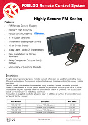 RF SOLUTIONS FOBLQOF-4S2 Manual