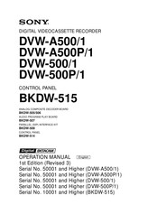 Sony BKDW-51 Operation Manual