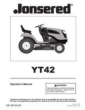 Jonsered YT42 Operator's Manual