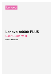 Lenovo A6600 PLUS User Manual