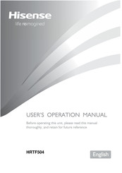 Hisense HRTF504 User's Operation Manual