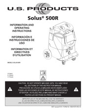 U.S. Products Solus 500R Information And Operating Instructions