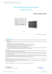 Vantron TMC Series Quick Installation Manual