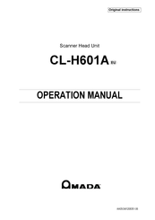 Amada CL-H601A Operation Manual