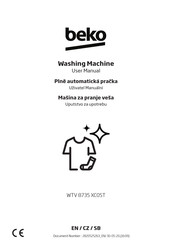 Beko WTV 8735 XC0ST User Manual