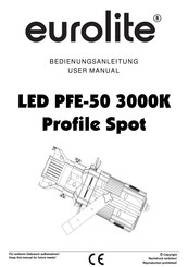 EuroLite LED PFE-50 3000K Profile Spot User Manual