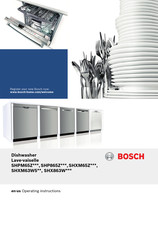 Bosch SHX863WD5N Operating Instructions Manual