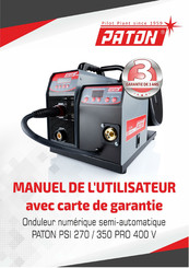 Paton PSI 270 PRO 400 V Manual