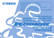 Yamaha KODIAK YFM700FWBD 2017 Owner's Manual