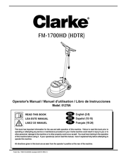Clarke 70831A Operator's Manual