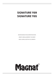 Magnat Audio SIGNATURE 1109 Owner's Manual/Warranty Document