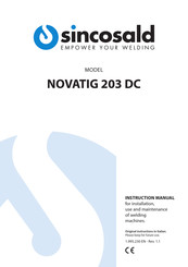 Sincosald NOVATIG 203 DC Instruction Manual