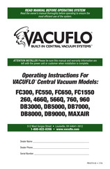 Vacuflo DB7000 Operating Instructions Manual