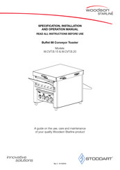 STODDART Woodson Starline W.CVT.B.20 Specification, Installation And Operation Manual