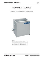 BANDELIN SONOREX TECHNIK RM 212 H Instructions For Use Manual