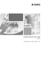 Asko BO4CM4F1-42 Instructions For Use Manual