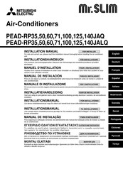 Mitsubishi Electric Mr.Slim PEAD-P60JAQ Installation Manual