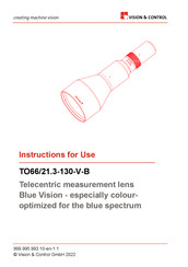 Vision & Control Blue Vision TO66/21.3-130-V-B Instructions For Use Manual