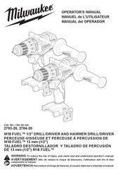 Milwaukee M18 FUEL 2704-20 Operator's Manual