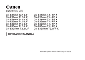 Canon CN-E50mm T1.3 FP X Operation Manual