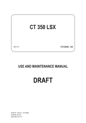 Mosa CT 350 LSX Use And Maintenance Manual