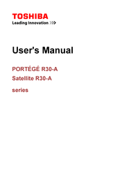 Toshiba Portege R30-A Series User Manual