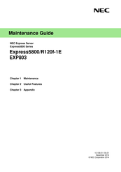 NEC Express5800/R120f-1E Maintenance Manual