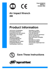Ingersoll-Rand 280 Product Information
