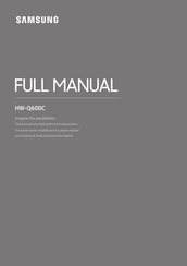 Samsung HW-Q600C/XY Full Manual