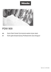 Miele PDW 909 Quick Start Manual