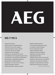 AEG WS 7-115 S Original Instructions Manual