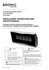 Bromic Heating BH0110002-1 Installation, Instruction And  Service Manual