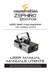 soundsation ZEPHIRO 1200 FOG User Manual