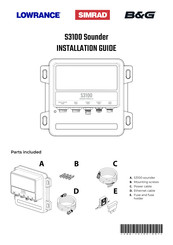 Lowrance SIMRAD S3100 Installation Manual
